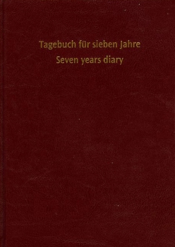 Tagebuch für 7 Jahre, weinrot